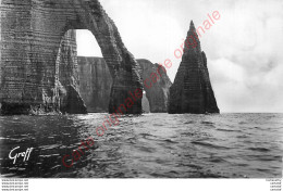 76.  ETRETAT . La POrte D'Aval . L'Aiguille Et La Manneporte Vues De La Haute Mer . - Etretat