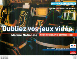 Oubliez Vos Jeux Vidéo . Marine Nationale .  CP Plublicitaire . - Publicidad