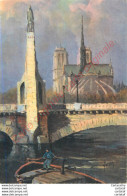 PARIS En Flânant . Notre-Dame Et Le Pont De La Tournelle .  Editions D'Art YVON  I. K. 49 - Autres & Non Classés