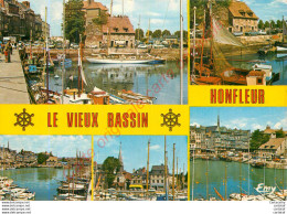 14.  HONFLEUR .  Le Vieux Bassin . CP Multivues . - Honfleur