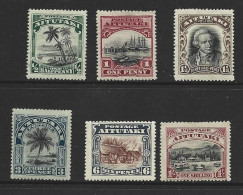 Aitutaki 1920 Definitives Set Of 6 FM , Clean HR - Aitutaki