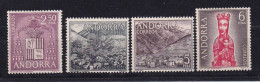 1964 Andorra Spagnola Spanish Andorre SOGGETTI DIVERSI: MADONNA, PAESAGGI, STEMMA Serie Di 4v. MNH** Mi.63/66 Landscapes - Ungebraucht