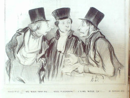 Lithographie Daumier Honoré Signée Paris 15 1839 - Prenten & Gravure