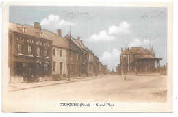 Cpa...Cousolre...(nord)...grand-place...1948...(cachet..colonie "les Mouettes").... - Otros & Sin Clasificación