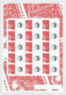 Bloc Feuillet N° F 3587 Marianne De Luquet 15 Timbres Avec Vignette Service Philatélique De La Poste - Mint/Hinged