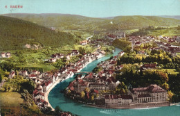 BADEN, ARGOVIA, ARCHITECTURE, BRIDGE, PANORAMA, SWITZERLAND, POSTCARD - Baden