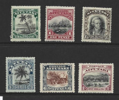 Aitutaki 1920 Definitives Set Of 6 Attractive M , Some Gum Tone Spots - Aitutaki