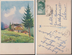 CARTOLINA : Illustratore G.DUKA - Vecchia Casa Panorama Montano 1951, Ediz. Cecami . - Sonstige & Ohne Zuordnung