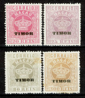 Timor, 1885, # 3, 4, 7 E 10, Reprint, MNG - Timor