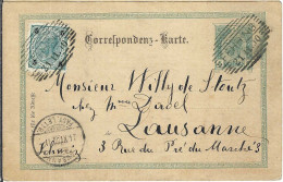 AUTRICHE Ca.1900: CP Entier De 5h De Fehring Pour La Suisse - Briefkaarten