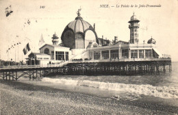 NICE, PALACE, ARCHITECTURE, ALPES MARITIMES, FLAG, FRANCE, POSTCARD - Other & Unclassified