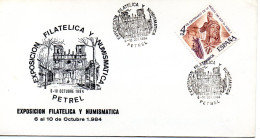 Carta Con Matasellos Commemorativo De Petrel De 1984 - Briefe U. Dokumente