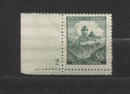 Böhmen Und Mähren # 26 Platten-Nr. 2 Schmaler Unterrand 100erBogen, Postfrisch - Unused Stamps