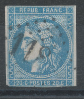 Lot N°83246   Variété/n°44-45 Ou 46 ???, Oblitéré GC 1182 LA COURONNE(15), Indice 7, Ernie Cercle Coté OUEST, Et Tache B - 1870 Emissione Di Bordeaux