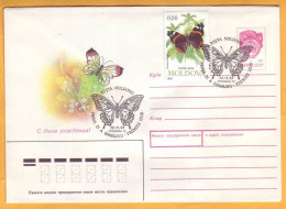1993  Moldova ; Moldavie ; Moldau Private FDC Butterflies Schmetterlinge. - Vlinders