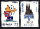 ESPAÑA 1992 - JUEGOS OLIMPICOS DE BARCELONA'92  - EXPO - OLYMPHILEX'92- Edifil Nº 3218-3219 - Yvert Nº 2815-1816 - Unused Stamps