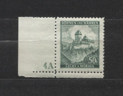 Böhmen Und Mähren # 26 Platten-Nr. 4A Schmaler Unterrand 100erBogen, Postfrisch - Unused Stamps