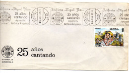 Carta Con Matasellos Commemorativo De Polifonica Miguel Fleta De 1983 - Briefe U. Dokumente