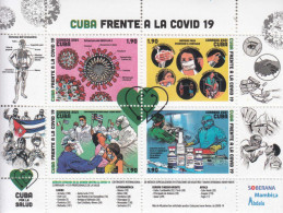 2021 Cuba COVID 19 Health Medicine Miniature Sheet Of 4 MNH - Ongebruikt