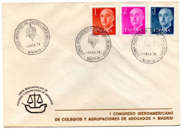 Carta Con Matasellos Commemorativo De 1 Congreso De Colegios De Abogados Madrid - Brieven En Documenten