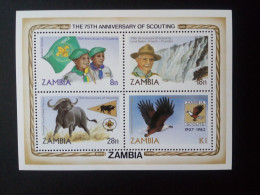 SAMBIA BLOCK 11 POSTFRISCH(MINT) 75 JAHRE PFADFINDER - ROBERT BADEN-POWELL 1982 - Ungebraucht