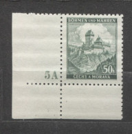 Böhmen Und Mähren # 26 Platten-Nr. 5A Breiter Unterrand 50erBogen, Postfrisch - Neufs