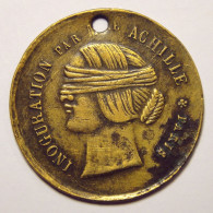 Jeton Publicitaire Achille Barborin - Inoguration (sic) Par Mme Achille - Monedas / De Necesidad