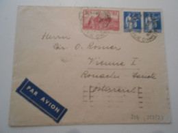 France Poste Aerienne , Lettre  De Paris 1936 Pour Vienne - 1927-1959 Brieven & Documenten