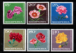 Albanien 1968 - Mi.Nr. 1247 - 1252 - Postfrisch MNH - Blumen Flowers Nelken Cloves - Sonstige & Ohne Zuordnung