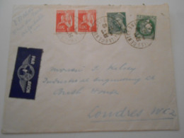 France Poste Aerienne , Lettre  D Alforville 1940 Pour London - 1927-1959 Covers & Documents