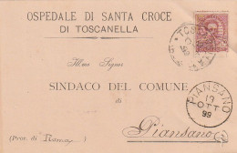 CARTOLINA POSTALE 1899 C.10 TIMBRO PIANSANO TOSCANELLA  (XT3701 - Storia Postale