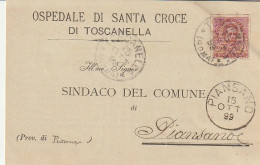 CARTOLINA POSTALE 1899 C.10 TIMBRO PIANSANO TOSCANELLA  (XT3699 - Marcofilía