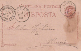 INTERO POSTALE 1898 C.10 TIMBRO LONATO BRESCIA (XT3662 - Interi Postali