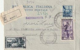 INTERO BIGLIETTO POSTALE 1953 L.25+5+50 TIMBRO VITERBO (XT3538 - Interi Postali