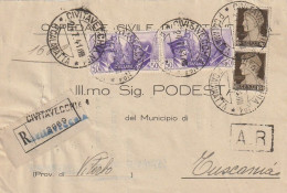 FRONTESPIZIO 1941 2X50 FRATELLANZA+2X10 TIMBRO CIVITAVECCHIA (XT3528 - Marcophilia
