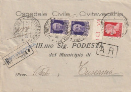 FRONTESPIZIO 1941 C20+2X50 TIMBRO CIVITAVECCHIA (XT3518 - Marcophilia