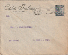 LETTTERA 1917 C.20 SS15 CREDITO ITALIANO PERFIN (XT3500 - Storia Postale
