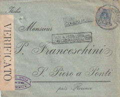 LETTERA SPAGNA 1916 25 DIRETTA ITALIA TIMBRO BARCELONA (XT3494 - Briefe U. Dokumente