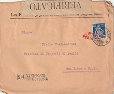 LETTERA 1916 SVIZZERA 25 PERFIN (XT3490 - Cartas & Documentos