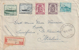 RACCOMANDATA 1946 BELGIO TIMBRO DENHAAN  DIRETTA ITALIA (XT3476 - Storia Postale