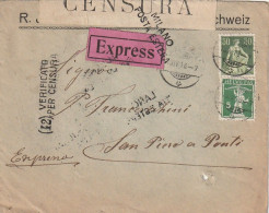ESPRESSO 1916 SVIZZERA 5+50 TIMBRO AMBULANT  (XT3458 - Brieven En Documenten