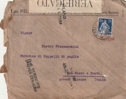 LETTERA 1916 SVIZZERA 25 PERFIN (XT3457 - Cartas & Documentos