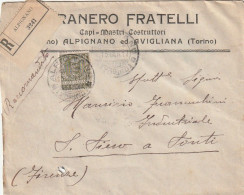 RACCOMANDATA C.45 1917 TIMBRO ALPIGNANO (XT3449 - Storia Postale