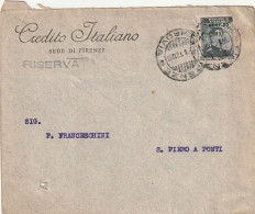 LETTERA 1916 C.20 SS 15 CREDITO ITALIANO PERFIN (XT3448 - Marcophilie