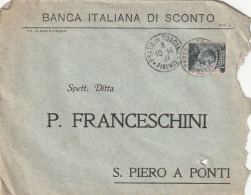 LETTERA 1916 C.20 SS 15 TIMBRO PRATO IN TOSCANA (XT3441 - Storia Postale