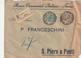 RACCOMANDATA 1916 5+40 BANCA COMMERCIALE PERFIN (XT3436 - Marcophilie