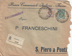 RACCOMANDATA 1916 C.40+5 PERFIN -BANCA COMMERCIALE (XT3423 - Storia Postale