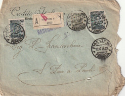 ASSICURATA 1916 C.45+2X20 SS 15 PERFIN (XT3421 - Storia Postale