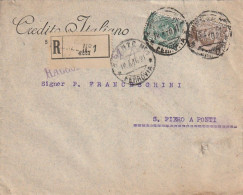 RACCOMANDATA 1916 CREDITO ITALIANO C.40+5 PERFIN (XT3406 - Poststempel