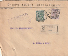 RACCOMANDATA 1916 C.50+5 CREDITO ITALIANO PERFIN (XT3408 - Storia Postale